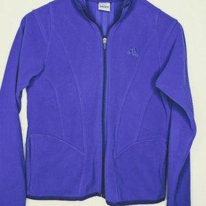 Adidas Purple Athletic Full Zip Performance Fleece Jacket Size S